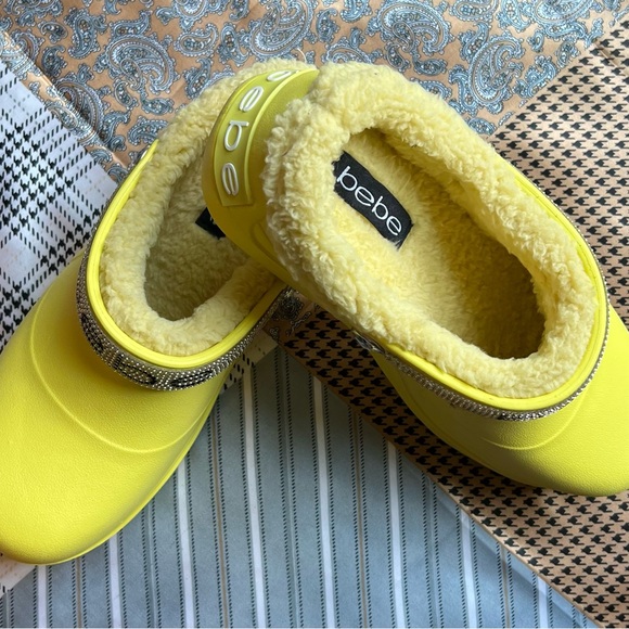 Bebe Vibrant Yellow Clogs with Sparkling Strap - Picture 3 of 3